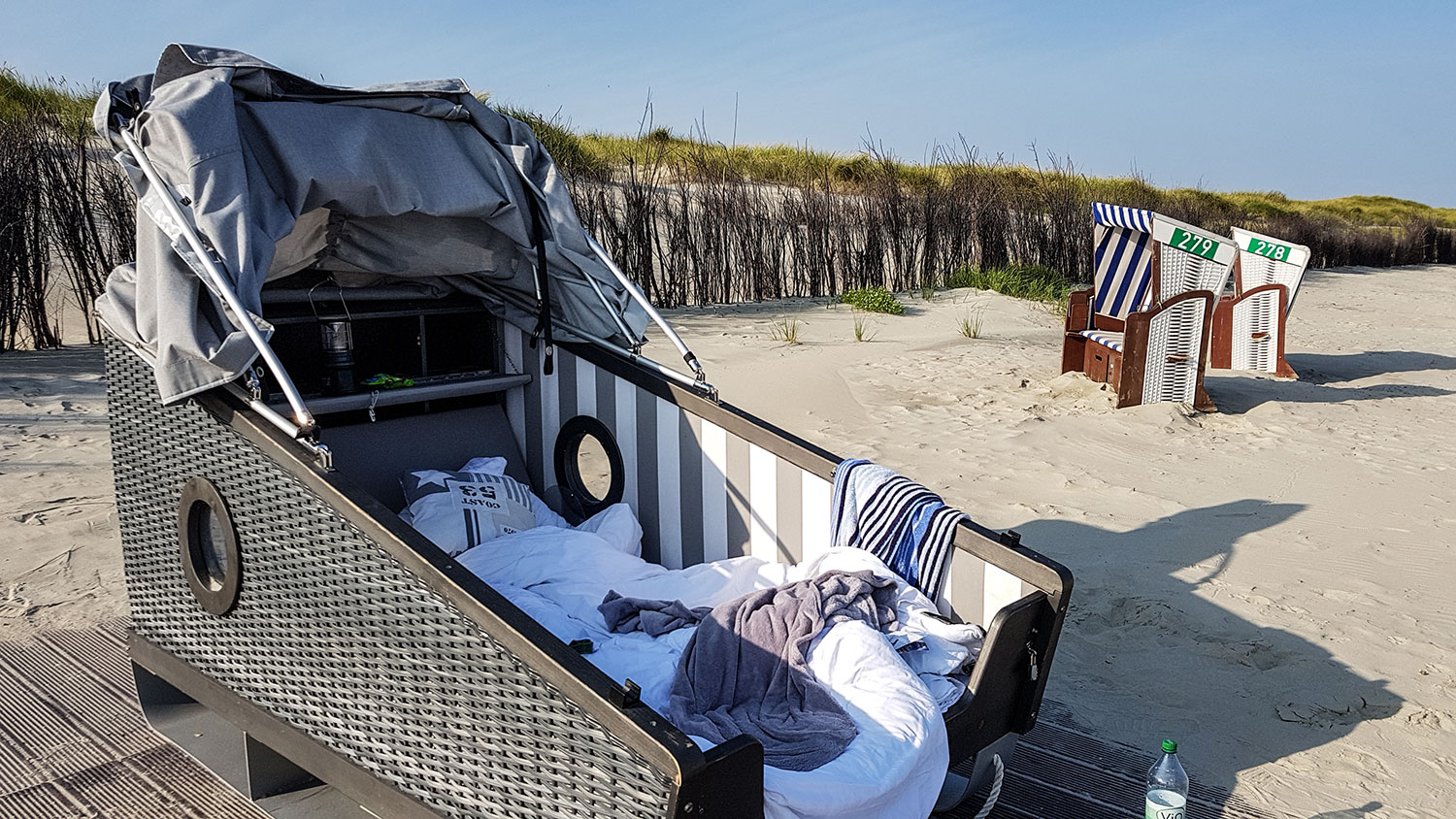 Glück pur! Übernachten im Schlafstrandkorb auf Norderney Linie 5